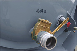排污口采用进口刀阀